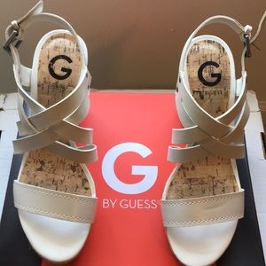 **SOLD** White G by Guess Wedges